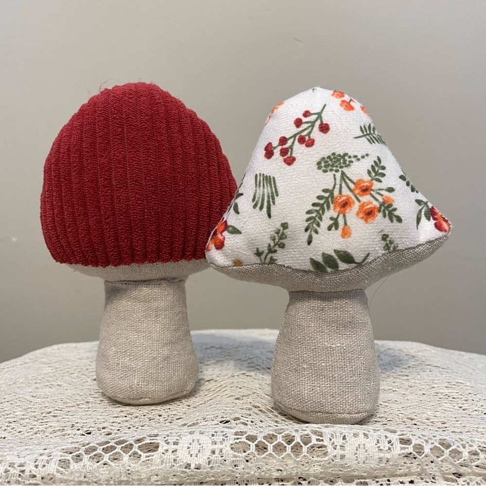 Handcrafted Fabric Cottagecore Mushrooms